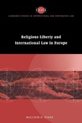 Cover: Religious Liberty and International Law in Europe - Cambridge University Press
