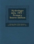 Cover: Hydrologic Data, 1972 - Primary Source Edition - Nabu Press