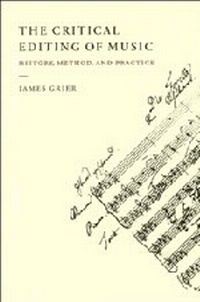 Enlarge image Cover: The Critical Editing of Music - Cambridge University Press