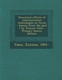 Enlarge image Cover: Structural Effects of Communication Technologies on Firms - Nabu Press