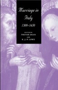 Cover: Marriage in Italy, 1300-1650 - Cambridge University Press