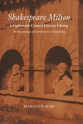 Cover: Shakespeare, Milton and Eighteenth-Century Literary Editing - Cambridge University Press
