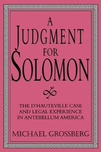 Enlarge image Cover: A Judgment for Solomon - Cambridge University Press