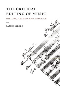 Enlarge image Cover: The Critical Editing of Music - Cambridge University Press