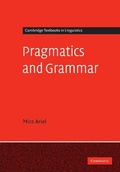 Cover: Pragmatics and Grammar - Cambridge University Press