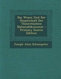 Cover: Das Wesen Und Der Hauptinhalt Der Theoretischen Nationalokonomie - Primary Source Edition - Nabu Press