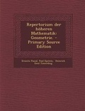 Cover: Repertorium Der Hoheren Mathematik - Nabu Press