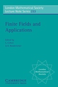 Cover: Finite Fields and Applications - Cambridge University Press
