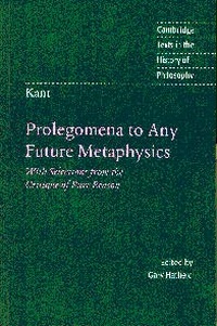 Enlarge image Cover: Kant: Prolegomena to Any Future Metaphysics - Cambridge University Press