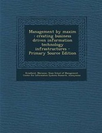Enlarge image Cover: Management by Maxim - Nabu Press