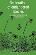 Cover: Restoration of Endangered Species - Cambridge University Press
