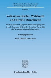 Abbildung von: Volkssouveränität, Wahlrecht und direkte Demokratie. - fibre