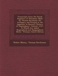 Cover: Transcripts from the Parish Registers of Thatcham - Nabu Press