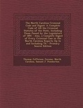 Cover: The North Carolina Criminal Code and Digest - Nabu Press