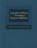 Cover: Lincoln Letters - Nabu Press