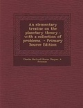 Cover: An Elementary Treatise on the Planetary Theory - Nabu Press