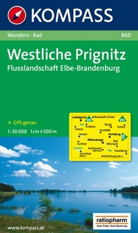 Abbildung von: KOMPASS Wanderkarte 860 Westliche Prignitz - Flusslandschaft Elbe-Brandenburg 1:50.000 - KOMPASS-Karten