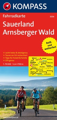 Abbildung von: KOMPASS Fahrradkarte 3054 Sauerland - Arnsberger Wald 1:70.000 - KOMPASS-Karten