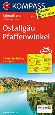 Abbildung von: KOMPASS Fahrradkarte Ostallgäu - Pfaffenwinkel - KOMPASS-Karten