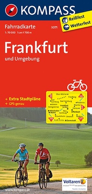 Abbildung von: KOMPASS Fahrradkarte 3071 Frankfurt und Umgebung 1:70.000 - KOMPASS-Karten