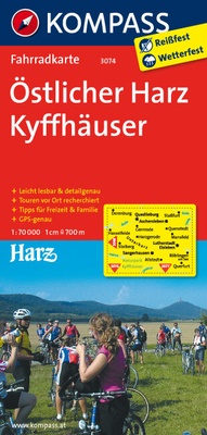 Abbildung von: KOMPASS Fahrradkarte Östlicher Harz - Kyffhäuser - KOMPASS-Karten