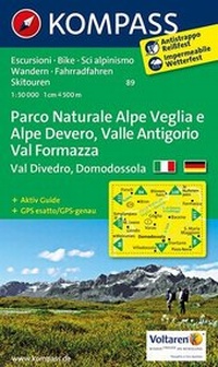 Abbildung von: Parco Naturale Alpe Veglia e Alpe Devero, Valle Antigorio, Val Formazza, Val Divedro, Domodossola - KOMPASS-Karten
