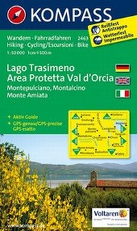 Abbildung von: Lago Trasimeno, Area Protetta Val d' Orcia, Montepulciano, Montalcino, Monte Amiata - KOMPASS-Karten