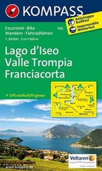 Abbildung von: Lago d'Iseo - Valle Trompia - Franciacorta - KOMPASS-Karten