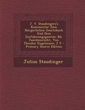 Cover: J. V. Staudingers's Kommentar Zum Burgerlichen Gesetzbuch Und Dem Einfuhrungsgesetze - Nabu Press