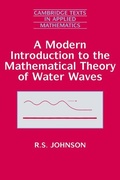 Cover: A Modern Introduction to the Mathematical Theory of Water Waves - Cambridge University Press
