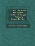 Cover: A Metrics Suite for Object Oriented Design - Nabu Press