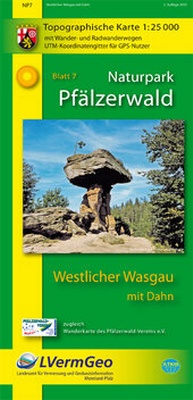 Abbildung von: Naturpark Pfälzerwald /Westlicher Wasgau mit Dahn (WR) - Landesamt für Vermessung und Geobasisinformation Rheinland-Pfalz
