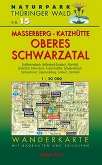 Abbildung von: Wanderkarte Masserberg, Katzhütte, Oberes Schwarzatal - grünes herz