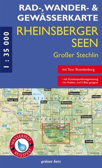 Abbildung von: Rad - Wander- und Gewässerkarte Rheinsberger Seen, Großer Stechlin - grünes herz