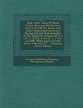Cover: High Yield Tables of Bond Values - Nabu Press