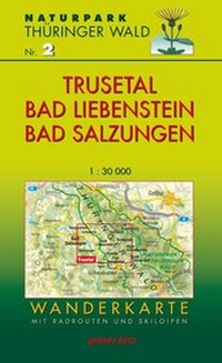 Abbildung von: Wanderkarte Trusetal, Bad Liebenstein, Bad Salzungen - grünes herz