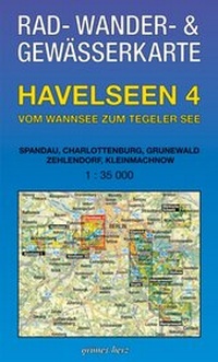 Abbildung von: Rad-, Wander- und Gewässerkarte Havelseen 4: Vom Wannsee zum Tegeler See - grünes herz