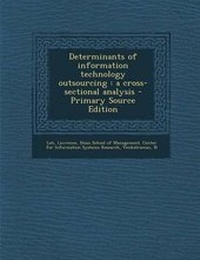 Enlarge image Cover: Determinants of Information Technology Outsourcing - Nabu Press