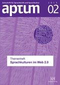 Cover: Aptum, Zeitschrift f&uuml;r Sprachkritik und Sprachkultur 9. Jahrgang, 2013, Heft 2 - Buske, H