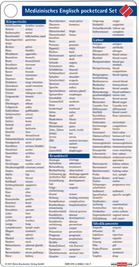 Abbildung von: Medizinisches Englisch pocketcard Set - Börm Bruckmeier