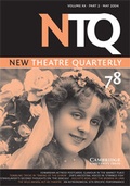 Cover: New Theatre Quarterly 78: Volume 20, Part 2 - Cambridge University Press