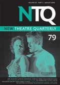 Cover: New Theatre Quarterly 79: Volume 20, Part 3 - Cambridge University Press