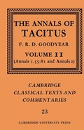Cover: The Annals of Tacitus: Volume 2, Annals 1.55-81 and Annals 2 - Cambridge University Press