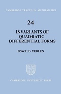 Cover: Invariants of Quadratic Differential Forms - Cambridge University Press