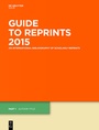 Cover: Guide to Reprints / Author Title and Subject Guide - De Gruyter Saur