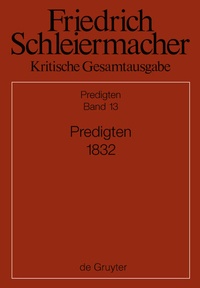 Enlarge image Cover: Predigten 1832 - De Gruyter