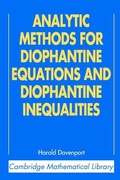 Cover: Analytic Methods for Diophantine Equations and Diophantine Inequalities - Cambridge University Press
