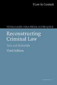 Enlarge image Cover: Reconstructing Criminal Law - Cambridge University Press