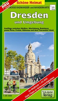 Abbildung von: Große Radwander- und Wanderkarte Dresden und Umgebung - Barthel, A