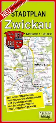 Abbildung von: Stadtplan Zwickau und Werdau - Barthel, A